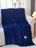 1pc Coral Fleece Striped Blanket, Simple & Casual Air Conditioner Blanket, Nap Blanket, Sofa Blanket, Halloween Faux Fur Blanket